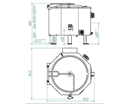 Котел пищеварочный Abat КПЭМ-500ТМ