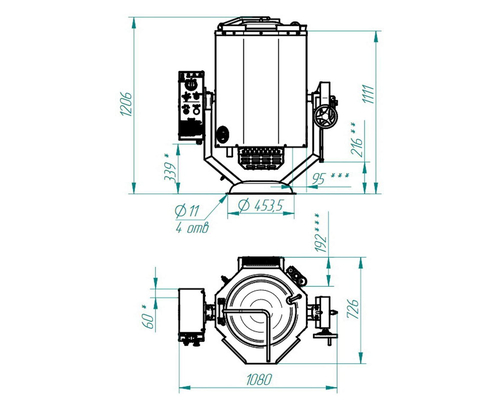 Котел пищеварочный газовый Abat КПГМ-60-ОМР