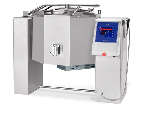 Котел пищеварочный опрокидывающийся Abat КПЭМ-100-ОМП с миксером и сливным краном