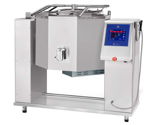 Котел пищеварочный опрокидывающийся Abat КПЭМ-100-ОМП с миксером и сливным краном