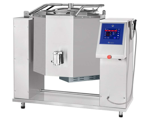 Котел пищеварочный опрокидывающийся Abat КПЭМ-160-ОМП с миксером и сливным краном