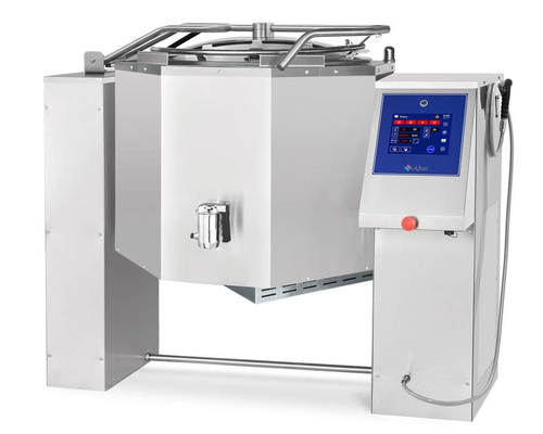 Котел пищеварочный опрокидывающийся Abat КПЭМ-200-ОМП с миксером и сливным краном