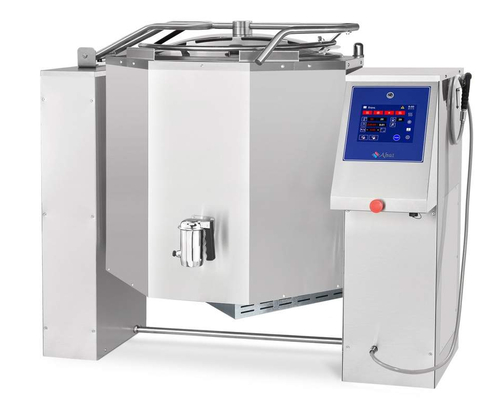 Котел пищеварочный опрокидывающийся Abat КПЭМ-250-ОМП с миксером и сливным краном