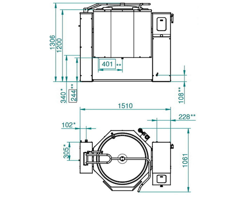 Котел пищеварочный опрокидывающийся Abat КПЭМ-350-О без миксера
