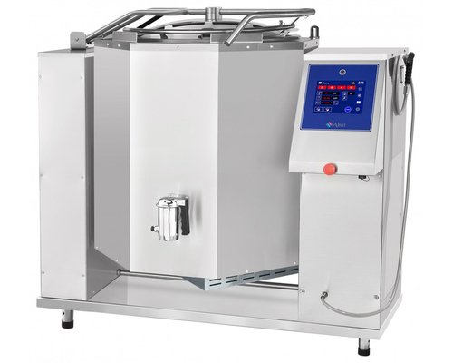 Котел пищеварочный опрокидывающийся Abat КПЭМ-350-ОМП с миксером и сливным краном