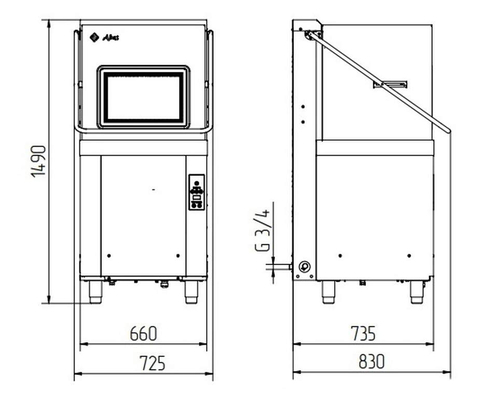 Машина посудомоечная Abat МПК-1100К