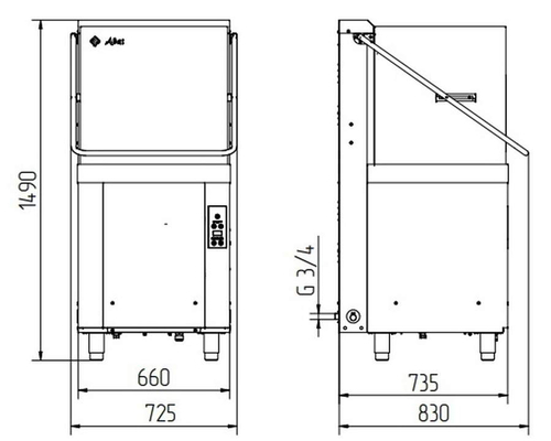 Машина посудомоечная Abat МПК-700К-01