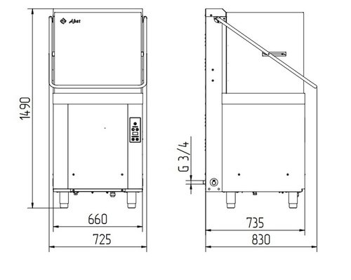 Машина посудомоечная Abat МПК-700К-04