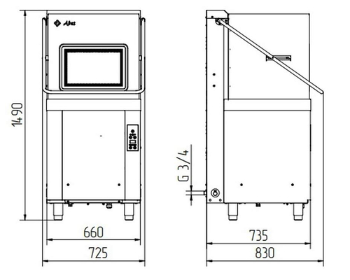 Машина посудомоечная Abat МПК-700К