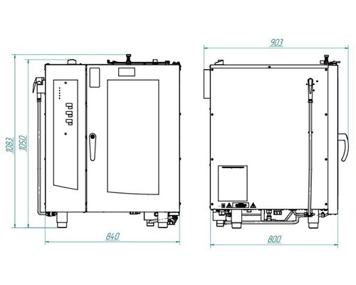 Пароконвектомат Abat ПКА 10-1/1ПМФ2 (морской)
