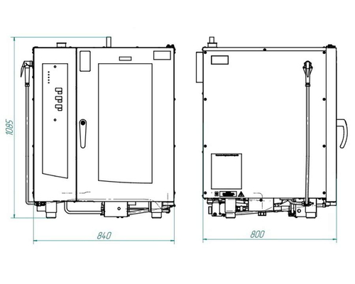 Пароконвектомат Abat ПКА 10-1/1ВМ2-01 (автоматическая мойка)