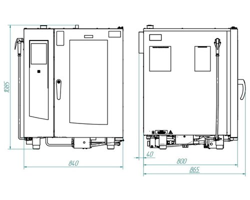 Пароконвектомат Abat ПКА 10-1/1ВП2 (инжектор)