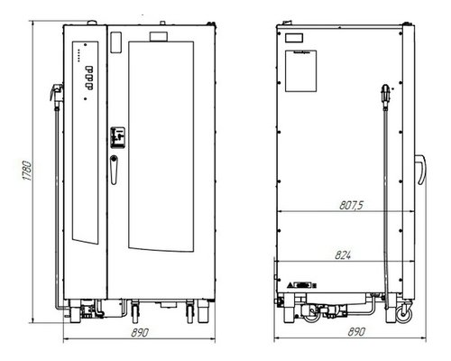 Пароконвектомат Abat ПКА 20-1/1ПМ2-01 (автоматическая мойка)