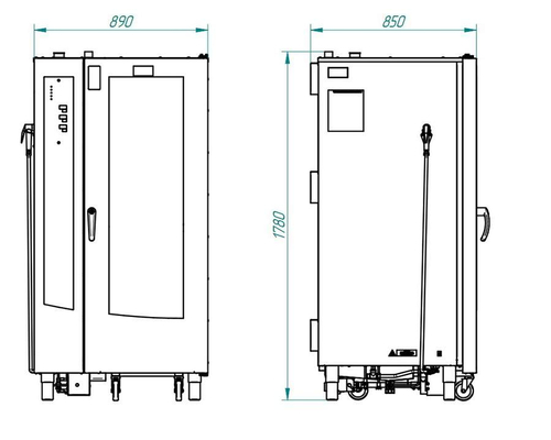 Пароконвектомат Abat ПКА 20-1/1ВМ2-01 (автоматическая мойка)