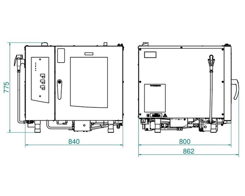 Пароконвектомат Abat ПКА 6-1/1ПМ2-01 (бойлер, автоматическая мойка)