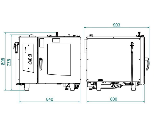 Пароконвектомат Abat ПКА-6-1/1ПМФ2 (морской)