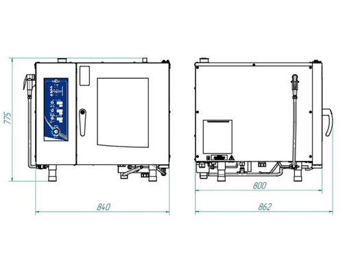Пароконвектомат Abat ПКА 6-1/1ВМ2