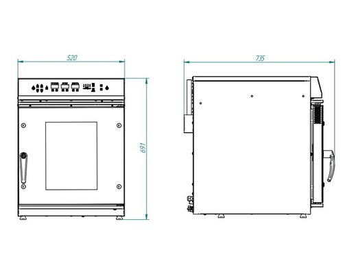 Пароконвектомат Abat ПКА 6-1/2П