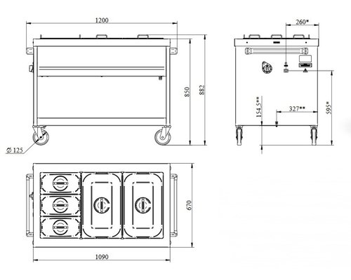 Электрический мармит Abat ЭМП-70П