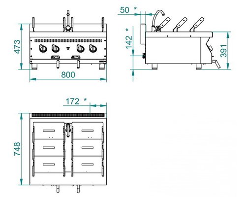 Электроварка Abat ЭВК-80/2Н (GN 1/6)