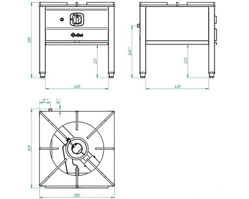 Газовая плита-табурет Abat ПГК-15П