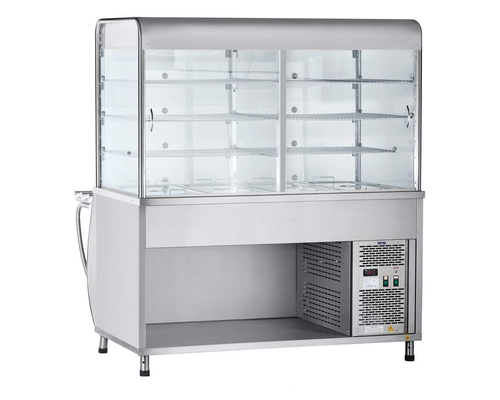 Прилавок-витрина холодильный ПВВ(Н)-70М-С-НШ (саладетта закрытая, с г/е)