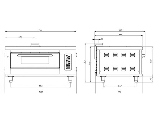 Шкаф пекарский подовый газовый Grill Master ШЖГ/1 (+400С)