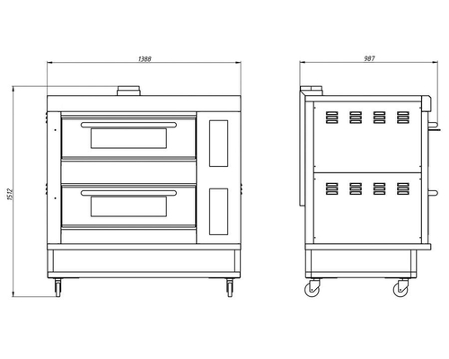 Шкаф пекарский подовый газовый Grill Master ШЖГ/2