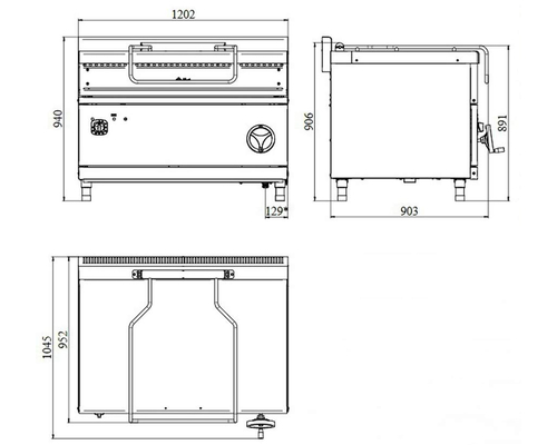 Сковорода 900 серии Abat ЭСК-90-0,67-150