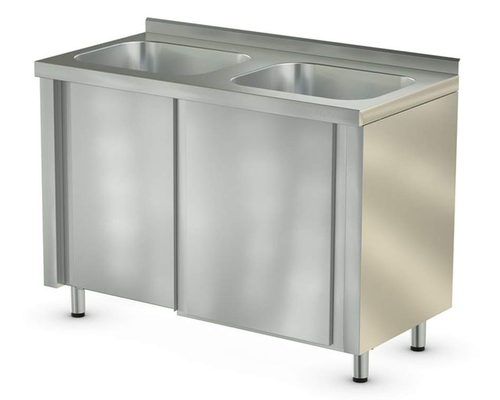 Стол технологический с ванной СТМ-2/1200/600 (две мойки)