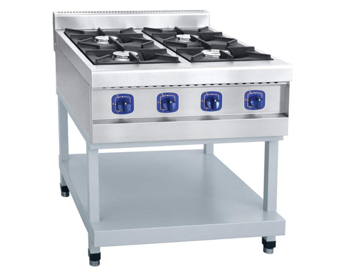 Газовая плита 4-конфорочная Abat ПГК-49П на краш. подст., нерж.