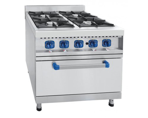 Газовая плита 4-конфорочная Abat ПГК-49ЖШ газовая духовка, нерж