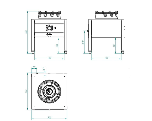 Газовая плита Abat ПГК-15П-ВОК