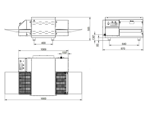 Конвейерная печь для пиццы Abat ПЭК-400