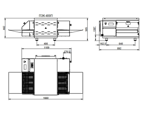 Конвейерная печь для пиццы Abat ПЭК-400П