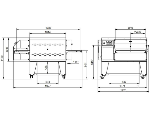 Конвейерная печь для пиццы Abat ПЭК-800/2 с дверцей
