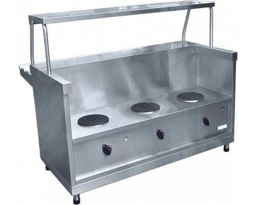 Мармит 1-х блюд ПМЭС-70КМ-01 (3 конфорки, одна полка, подсветка)