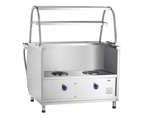 Мармит 1-х блюд ПМЭС-70М (2 конфорки, полка, подсветка)