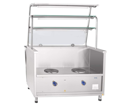 Мармит 1-х блюд ПМЭС-70Т (2 конфорки, 3 полки, подсветка)