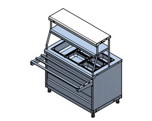 Мармит 2-х блюд ЭМК-70КМ паровой (две подогреваемые полки)