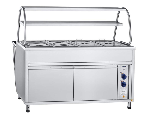 Мармит 2-х блюд ЭМК-70МШ (паровой, с тепловым шкафом, с г/е)