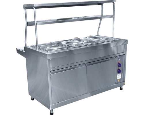 Мармит 2-х блюд ПМЭС-70КМ-80 (две полки, подсветка, с гастроемкостями)