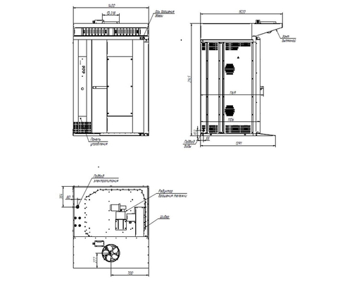 Ротационный пекарский шкаф Abat РПШ-16-2/1М (с тележкой ТШГ-16-01)