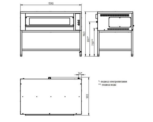 Шкаф пекарский подовый Abat ЭШП-1-01КП 3EN Super