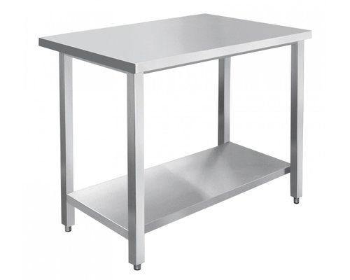 Стол островной СПРО-7-6 (каркас с полкой - нерж.)