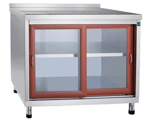 Стол-тумба купе СТК-2Д (двери-ламинат со стеклом, подсветка)