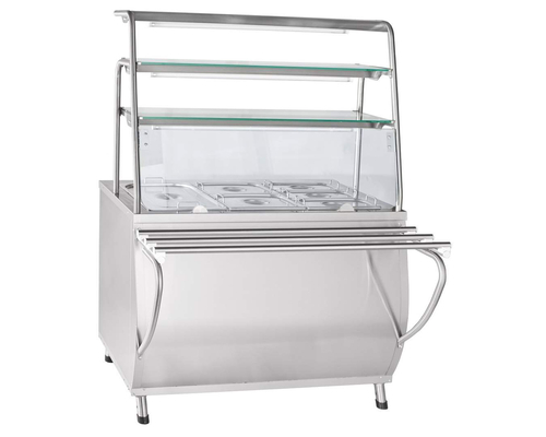 Мармит 2-х блюд ЭМК-70Т паровой (3 полки, подсветка, с г/е)