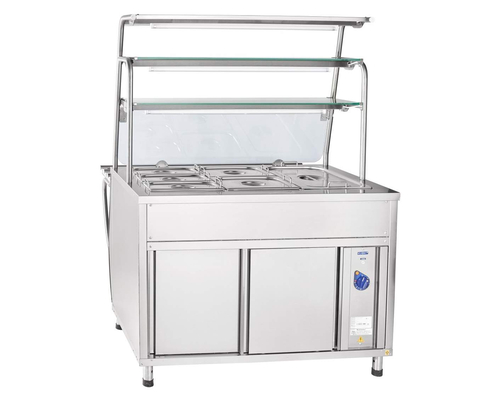 Мармит 2-х блюд ЭМК-70Т паровой (3 полки, подсветка, с г/е)