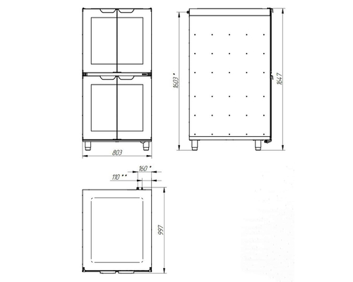Шкаф расстоечный Abat ШРТ-6-6/8К