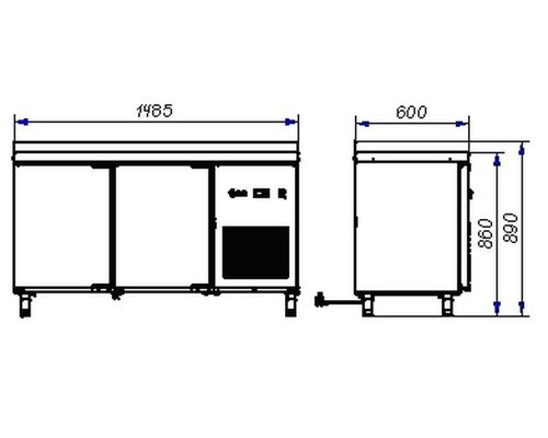 Стол морозильный Abat СХН-60-01